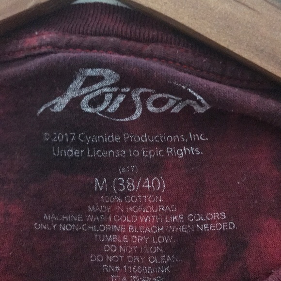 VINTAGE STYLE POISON SKULL T SHIRT Medium - Picture 7 of 7